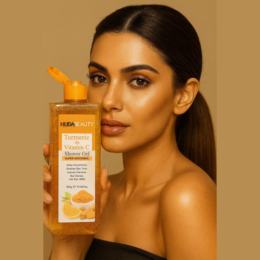 Huda Beauty Turmeric + Vitamin C Shower Gel (550G) - Image 3
